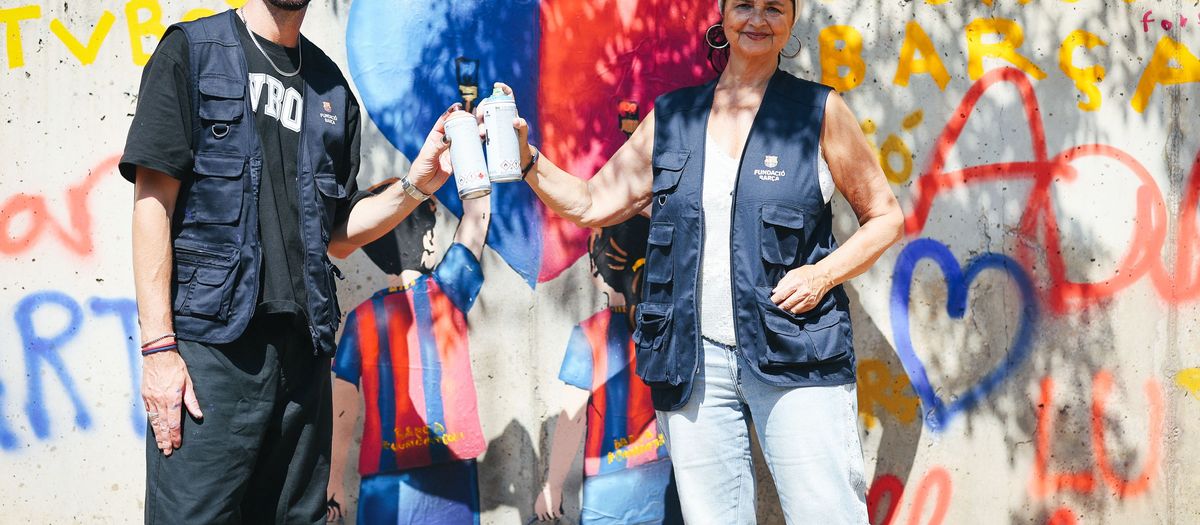 Barça Foundation and Renowned Urban Artist TV Boy Create a Solidarity Mural at Germans Trias i Pujol Hospital