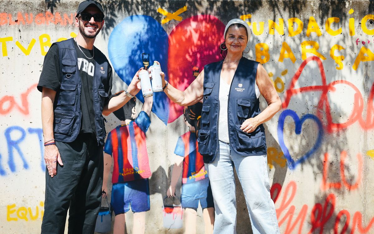 La Fundació Barça i el prestigiós artista urbà TV Boy impulsen un mural solidari a l’Hospital Germans Trias i Pujol