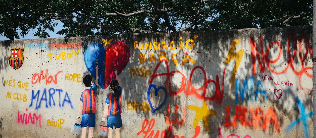 La Fundación Barça y el prestigioso artista urbano TV Boy impulsan un mural solidario en el Hospital Germans Trias i Pujol