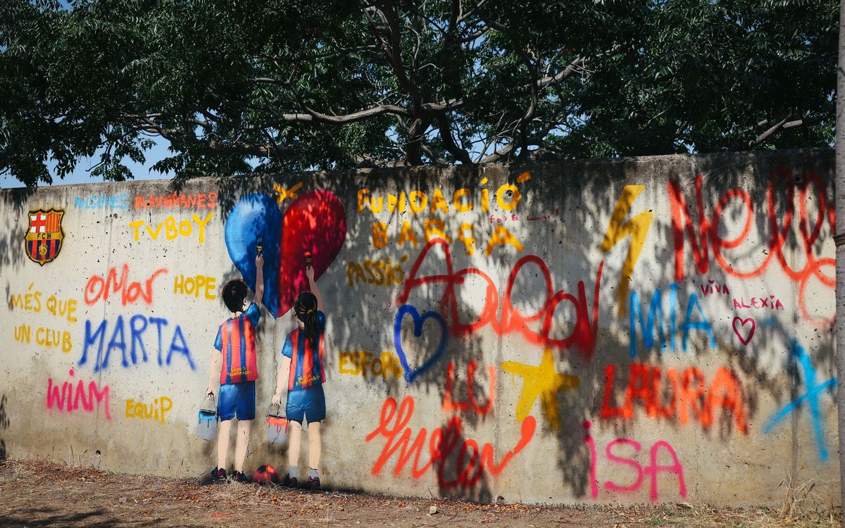Barça Foundation and Renowned Urban Artist TV Boy Create a Solidarity Mural at Germans Trias i Pujol Hospital