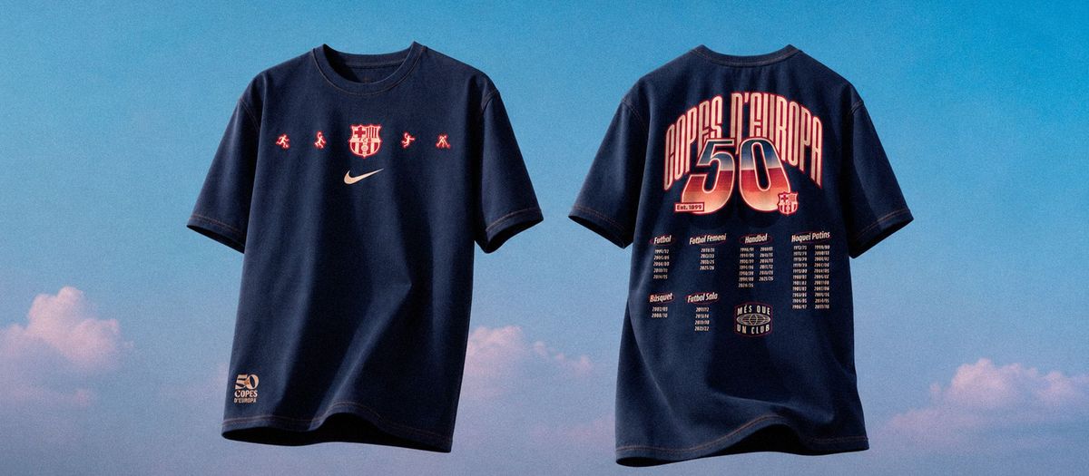Club celebrates 50 European Cups with an exclusive T-shirt