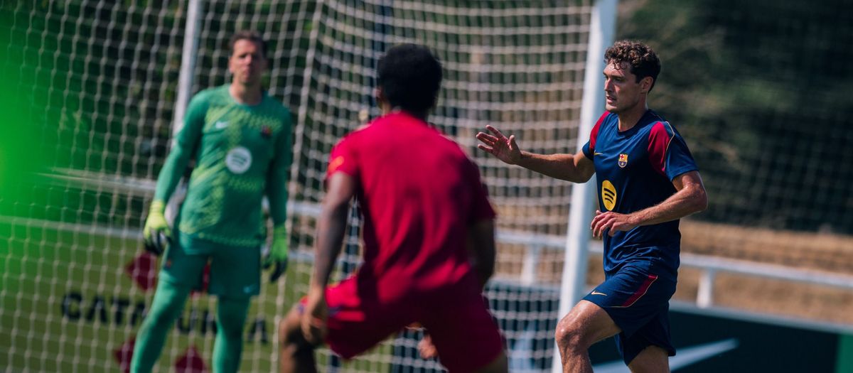 Petit match d'entraînement pour conclure le stage en Angleterre
