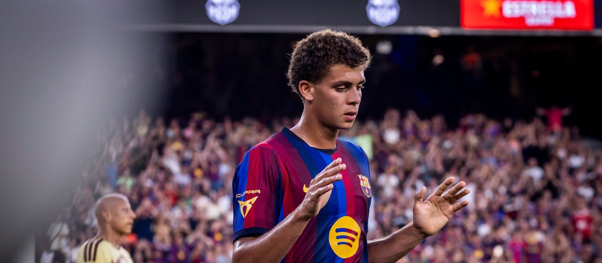 Hamza Abdelkarim, máximo goleador del Barça en la pretemporada