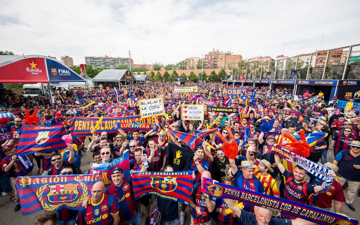 Las peñas conquistaron Madrid para la Final de la Copa del Rey