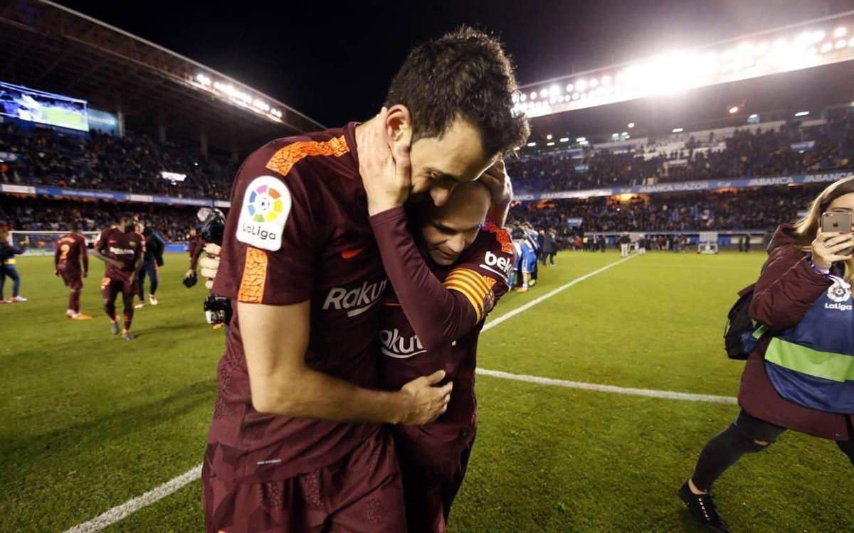 These were the FC Barcelona celebrations at Riazor