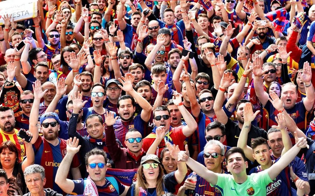 Gran éxito en la Fan Zone del FC Barcelona