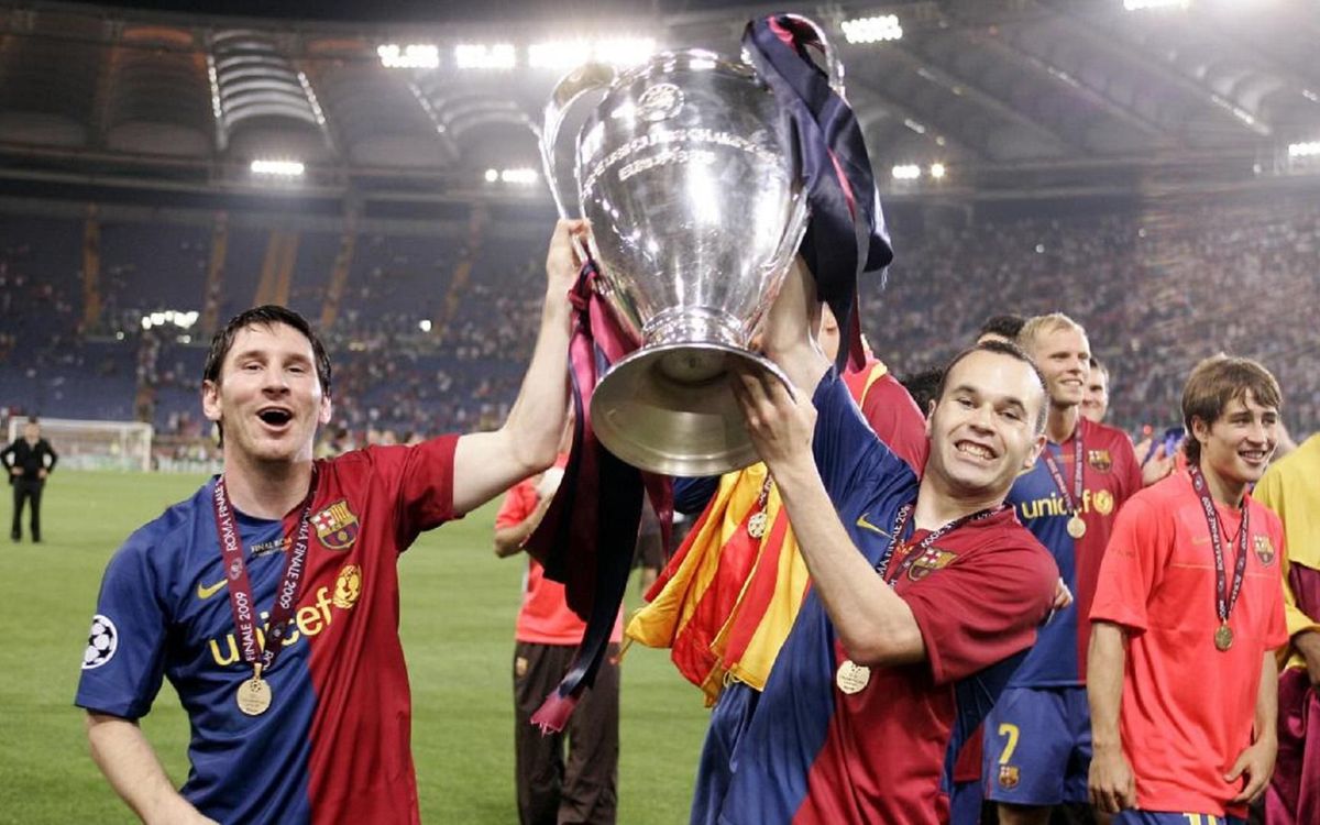Messi i Iniesta, a un partit dels 100 a la Champions junts