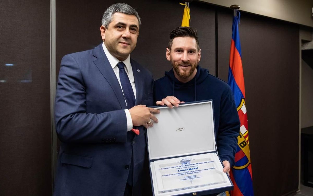 Leo Messi, nuevo Embajador de Turismo Responsable de la Organización Mundial de Turismo