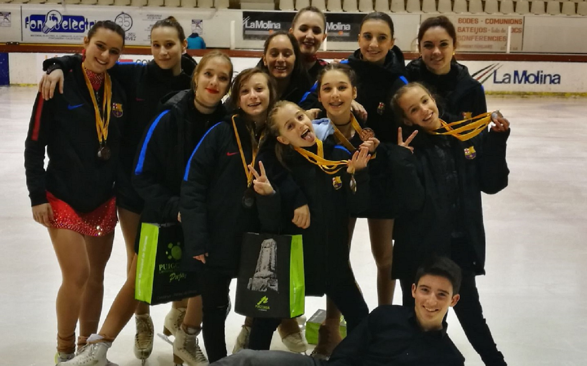 El Barça domina el Campeonato de Cataluña de patinaje artístico