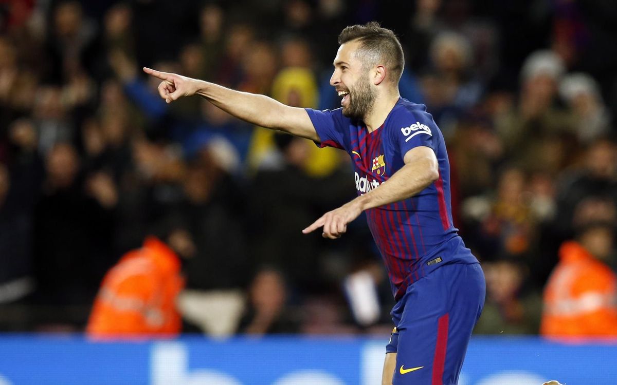 La temporada de Jordi Alba con más asistencias