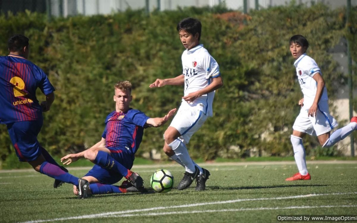 FC Barcelona U19B and Kashima Antlers play friendly game