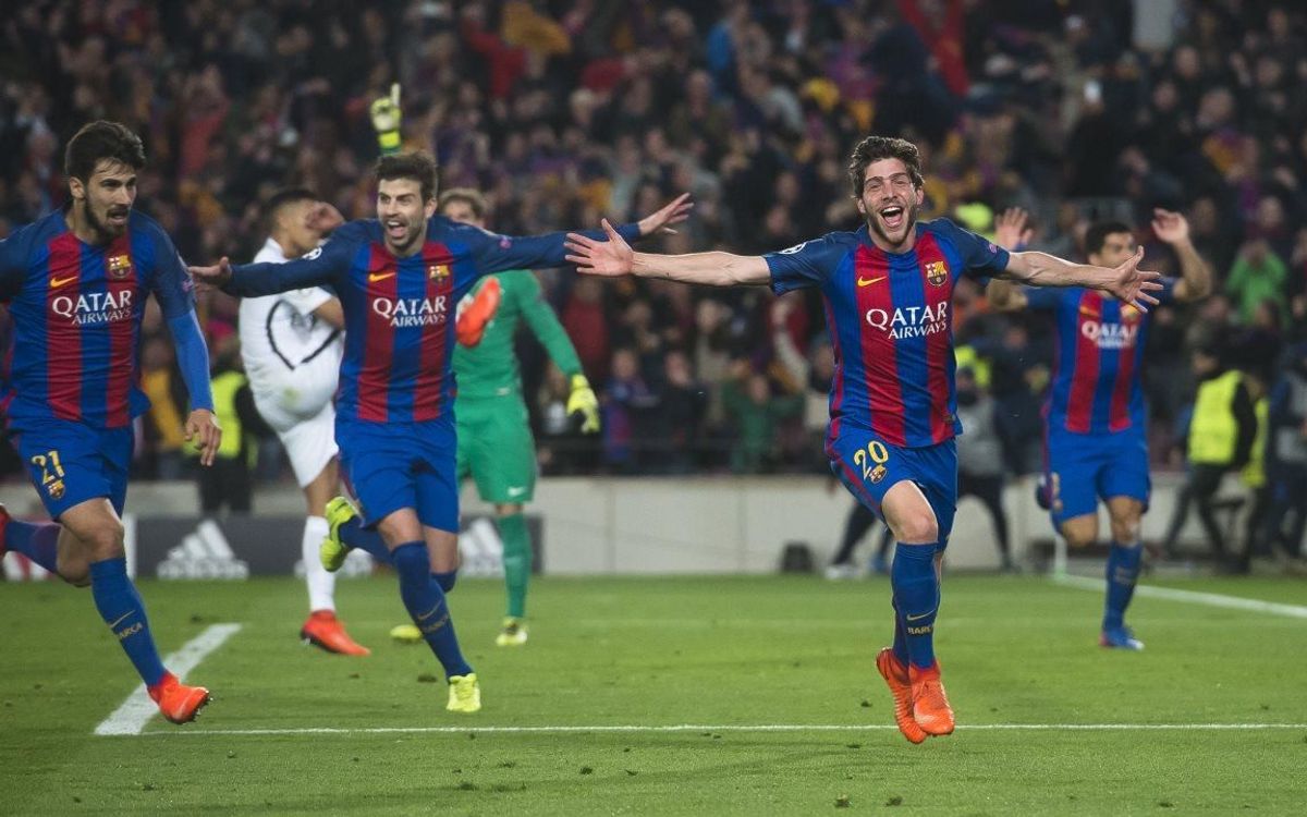 Sergi Roberto repassa el 6-1 davant el PSG: “Aquella nit no vaig poder dormir”