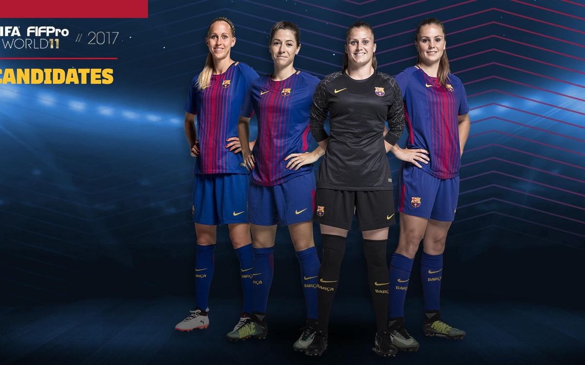 Cuatro culés nominadas al once FIFPro 2017