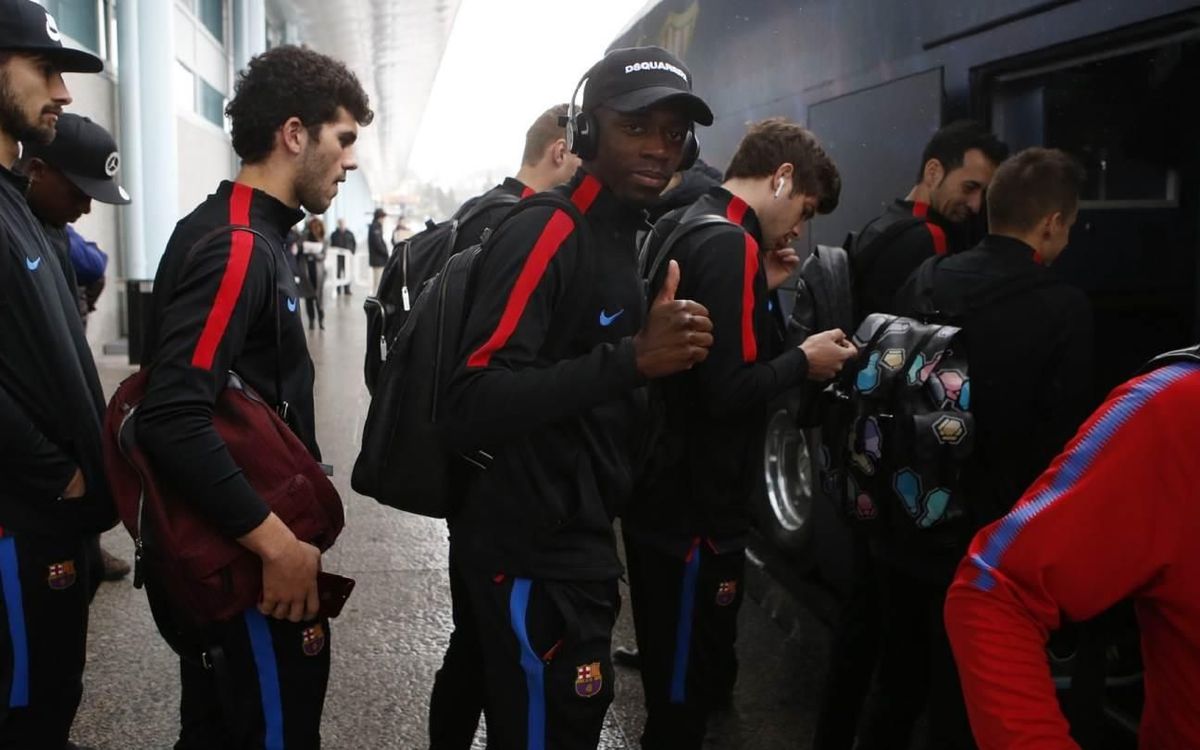Barça squad touch down in Vigo