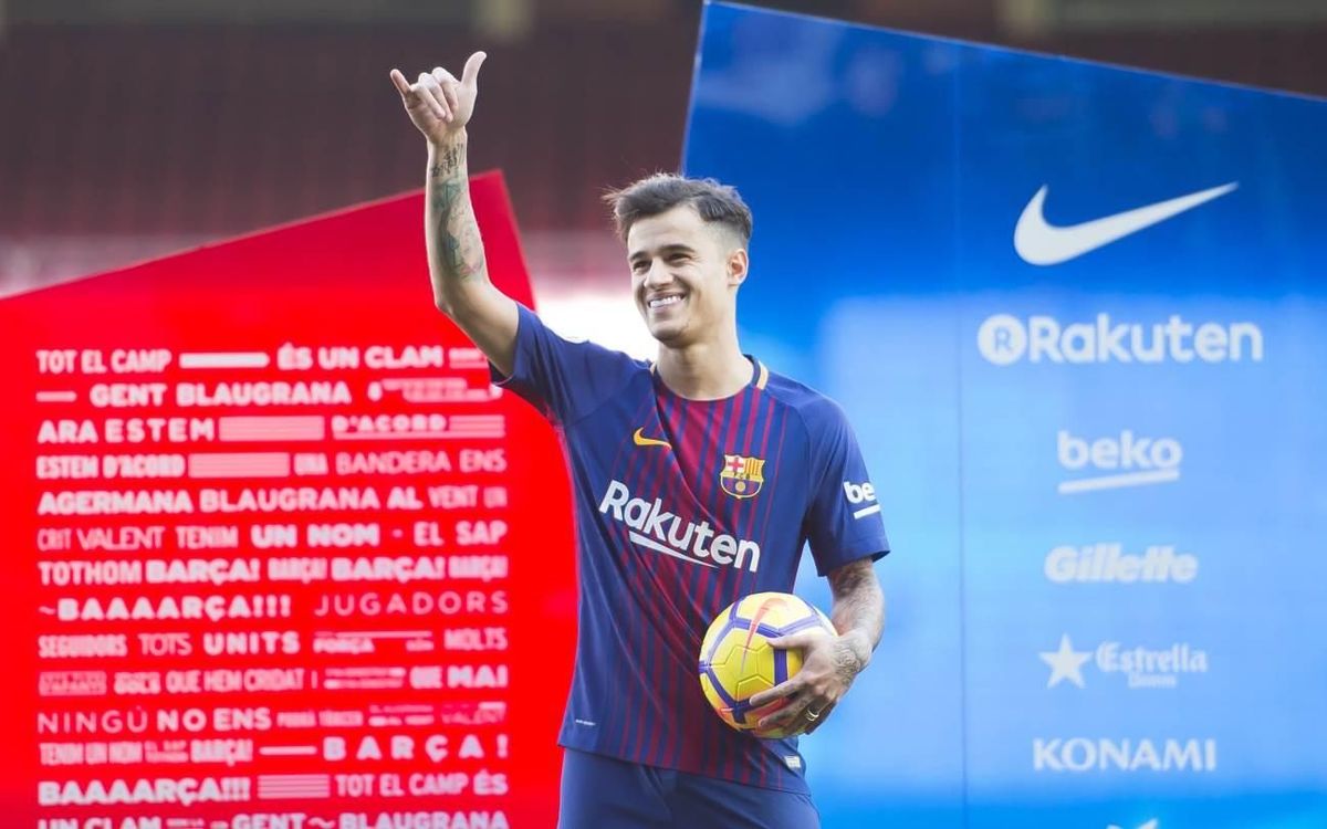 Coutinho présenté au Camp Nou