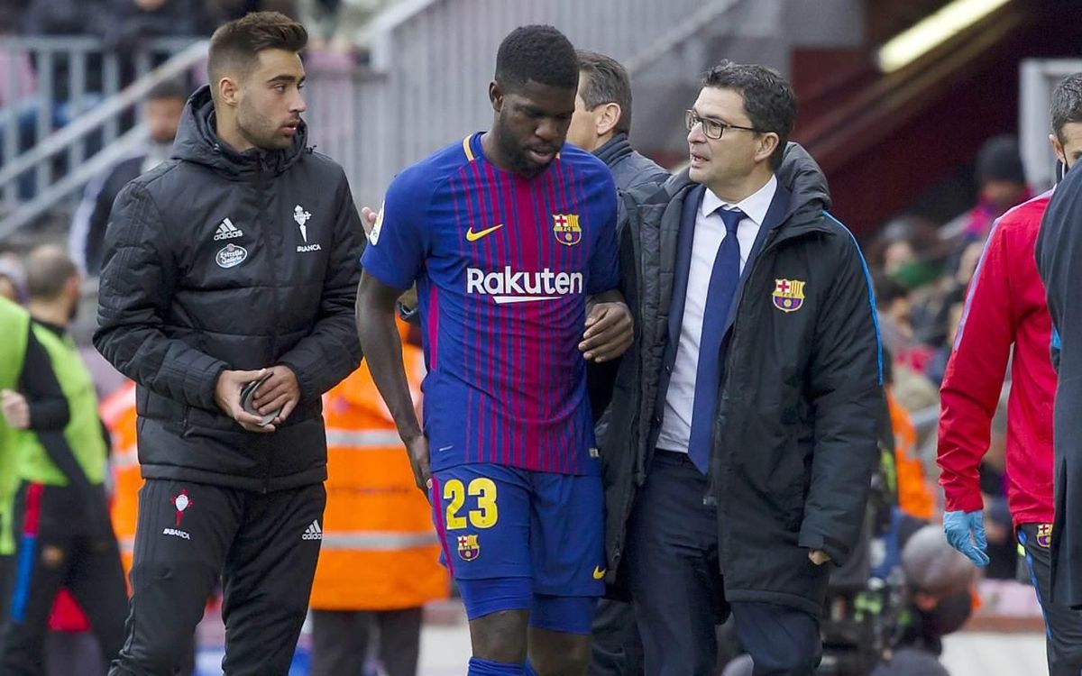 8 semaines d'absence pour Samuel Umtiti, blessé au biceps fémoral