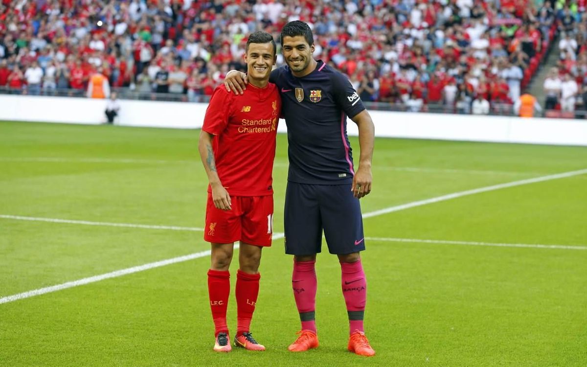 Luis Suárez y Philippe Coutinho se reencuentran en el FC Barcelona