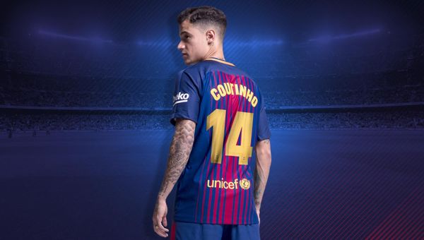 Flocage Officiel FC Barcelone Suarez – Maillot Extérieur 2017/2018, Bleu