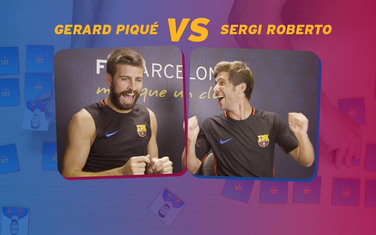 Barça Memory: Gerard Piqué and Sergi Roberto take the challenge