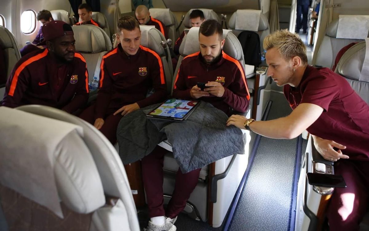 Barça arrive in Athens