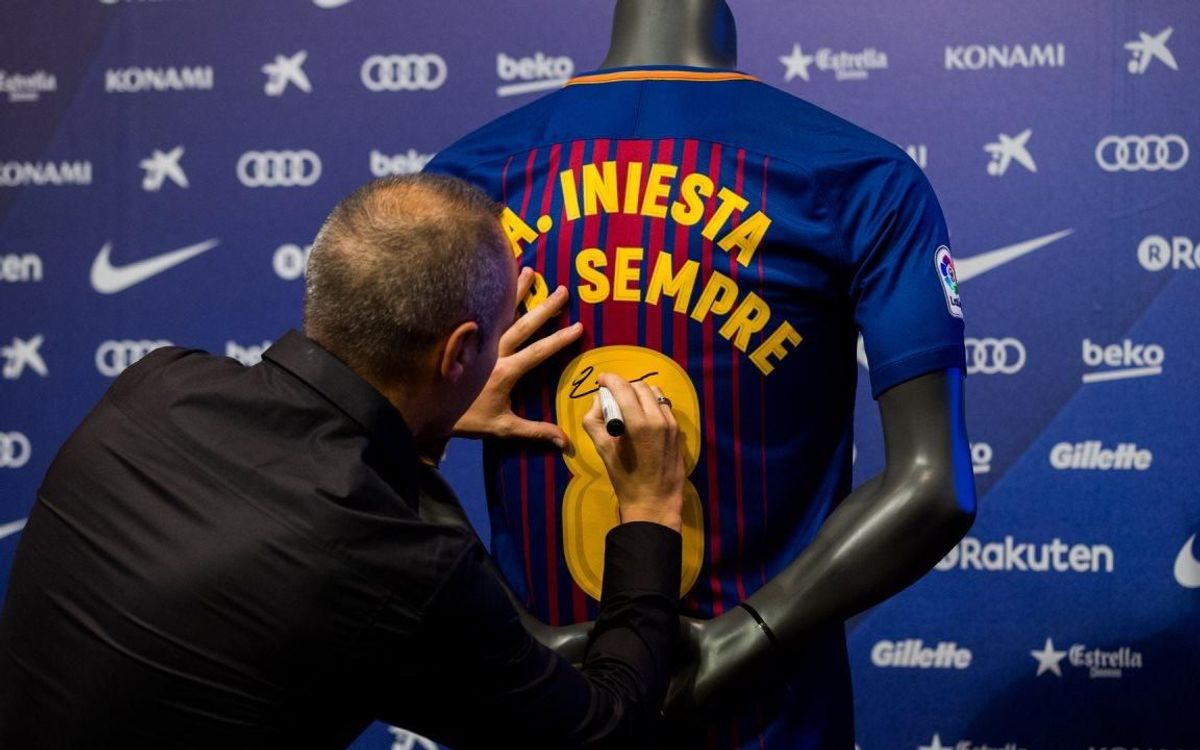 Així ha viscut Andrés Iniesta el dia de la seva signatura de l’acord de per vida amb el FC Barcelona