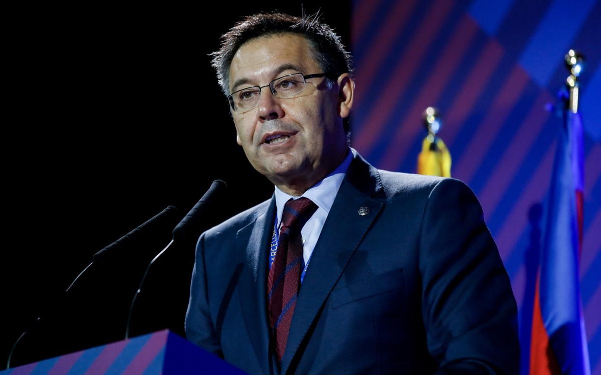 Bartomeu: “Exigim respecte pel Barça, per la nostra institució, per la pluralitat de pensaments dels nostres socis”
