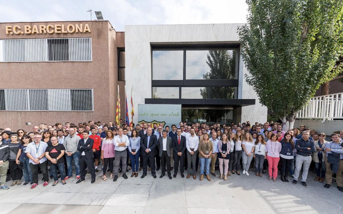 FC Barcelona observes standstill in condemnation of the use of violence