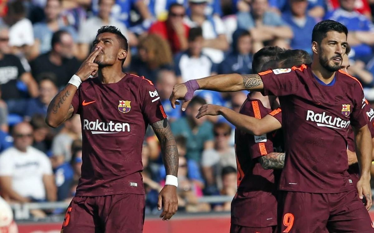 Debut goal for Paulinho with FC Barcelona