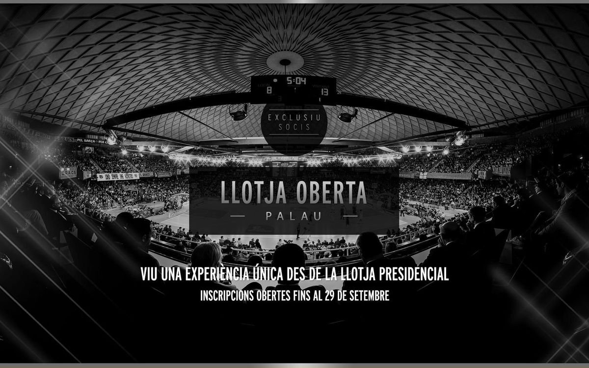 Darrers dies per optar a la Llotja Oberta del Palau
