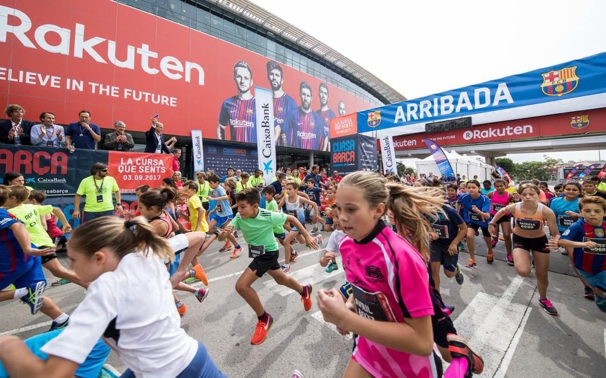 Éxito en las tres carreras infantiles de la Cursa Barça 2017