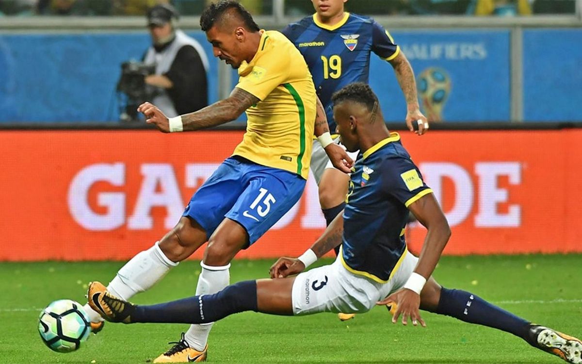 Paulinho scores for Brazil