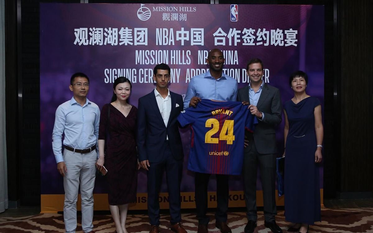 Kobe Bryant, con el Barça