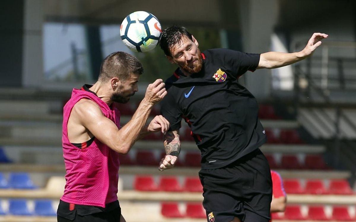 Entrenament amb la mirada posada al Gamper