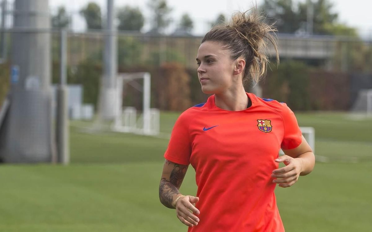 María León ya se ejercita de azulgrana