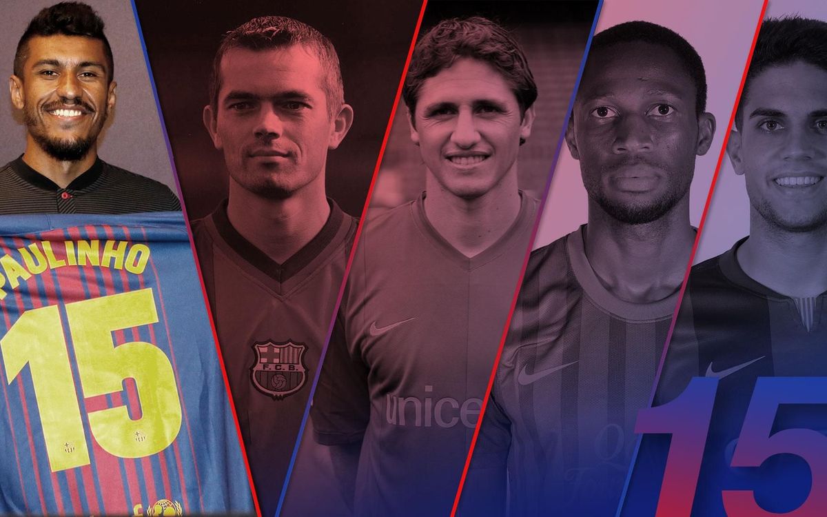 Paulinho, el octavo azulgrana con el dorsal número '15'