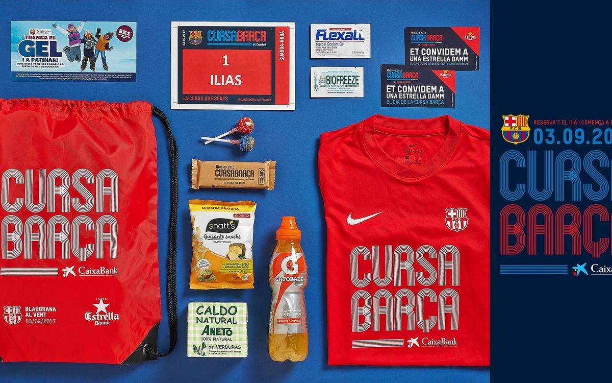 Els participants a la Cursa Barça 2017 rebran una bossa del corredor plena de regals i descomptes