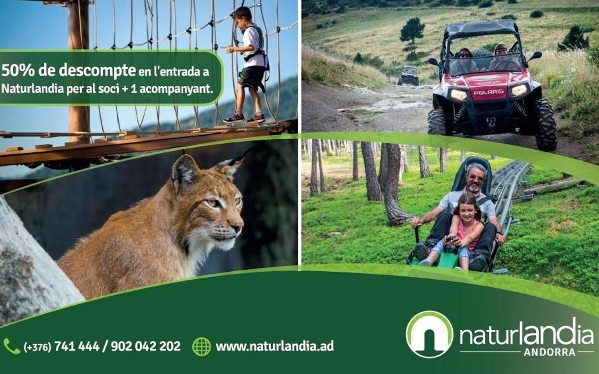 50% de descompte a Naturlandia per als socis