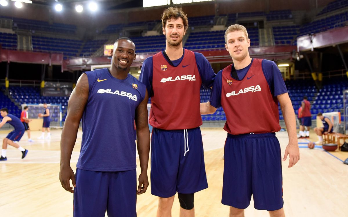 Sanders, Vezenkov i Tomic completen el seu primer entrenament amb el Barça Lassa