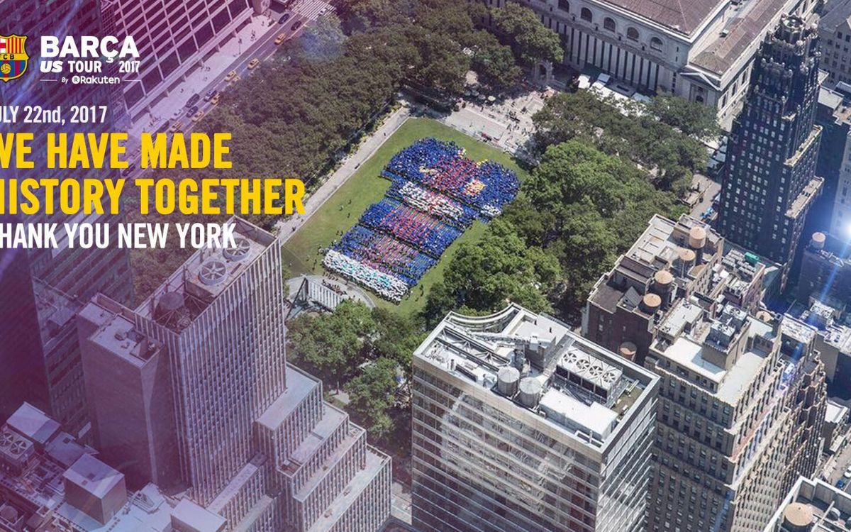 Barça fans come together in the heart of Manhattan