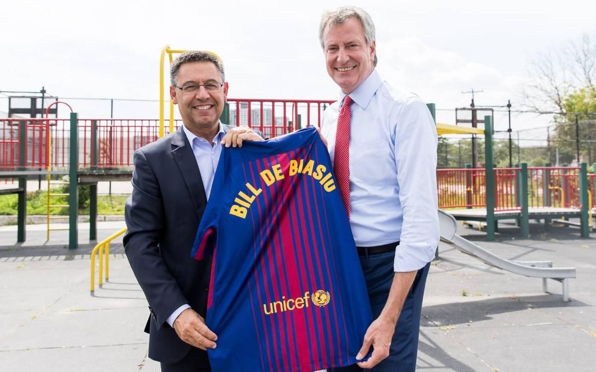Trobada de Josep Maria Bartomeu amb l’alcalde de Nova York, Bill de Blasio