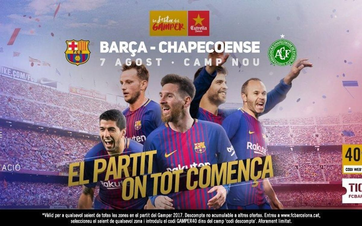 El Trofeo Joan Gamper, el próximo 7 de agosto contra el Chapecoense
