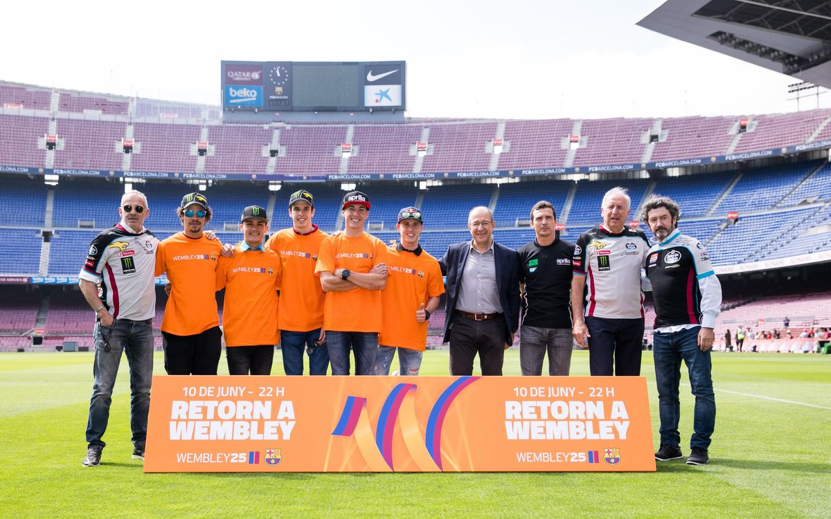 Pilots de Moto GP se sumen a la commemoració de Wembley25 amb protagonistes d’aquella Copa d’Europa