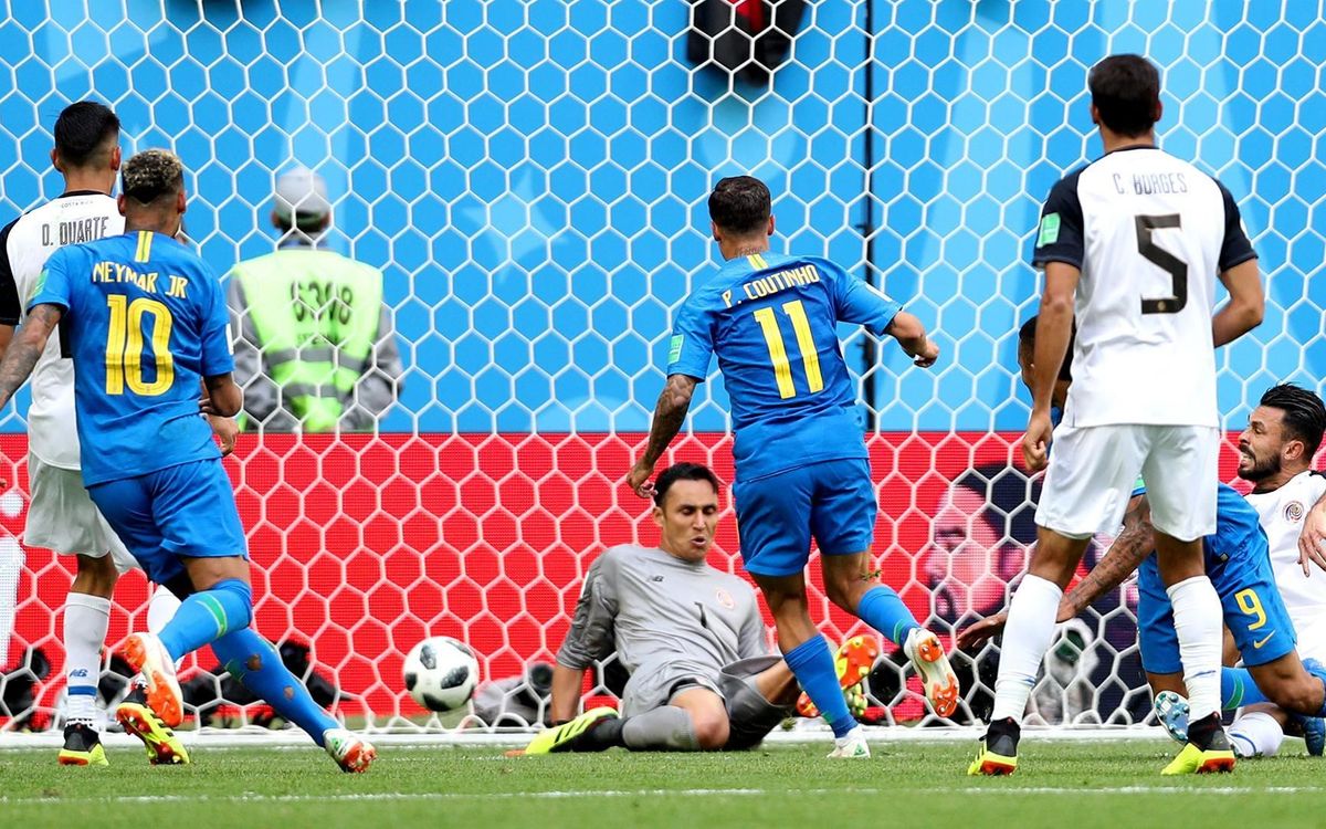 Late Coutinho goal rescues Brazil against Costa Rica