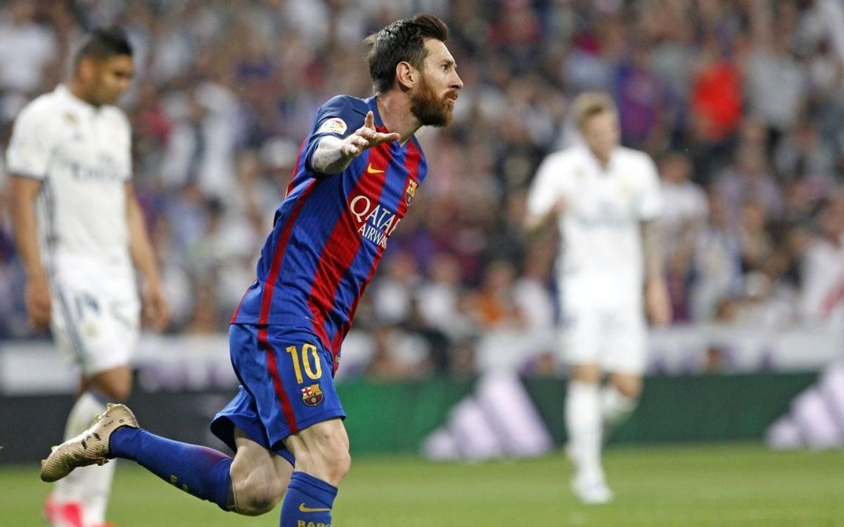 Leo Messi llega a los 500 goles con el FC Barcelona en el Santiago Bernabéu