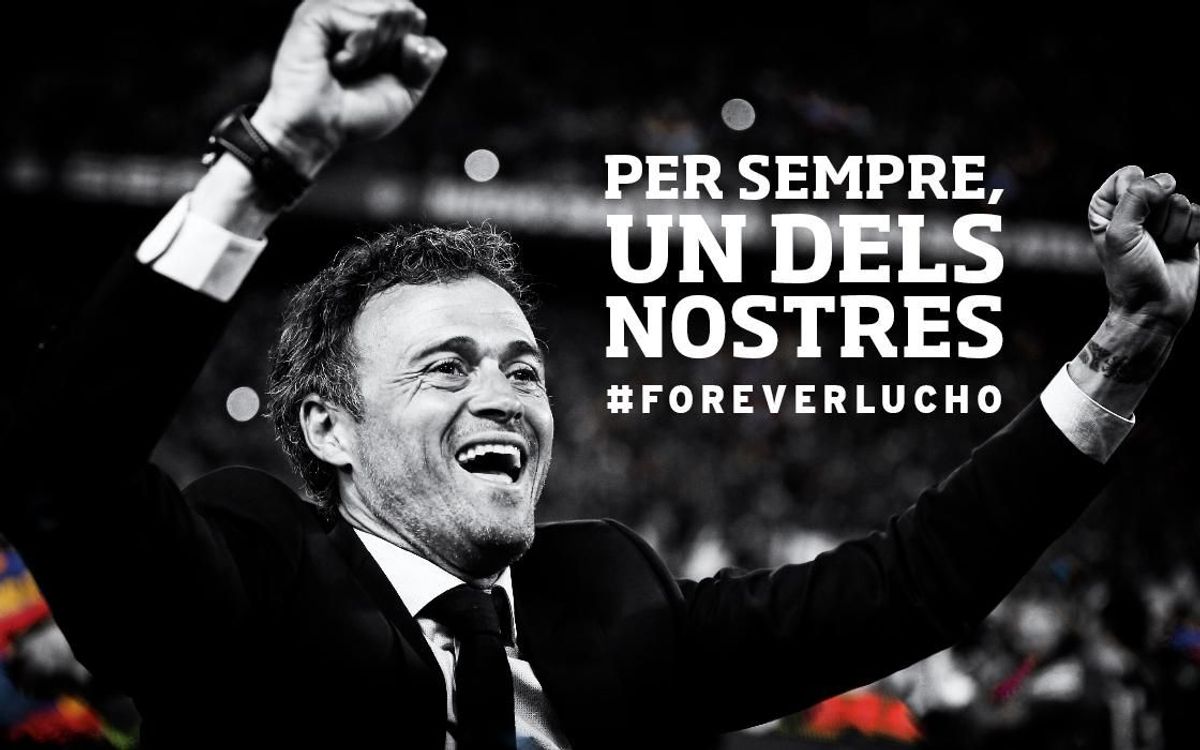 Reconocimiento a Luis Enrique en el Camp Nou