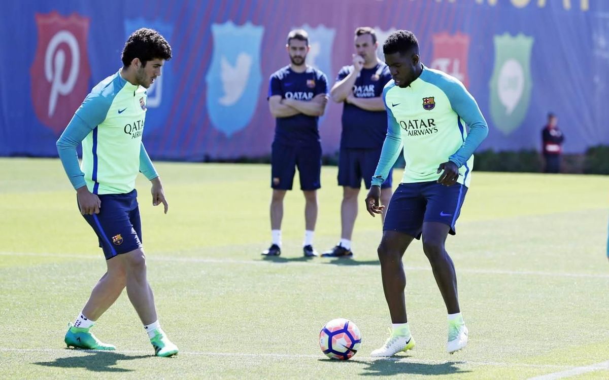 Training schedule for a week with two Liga matches