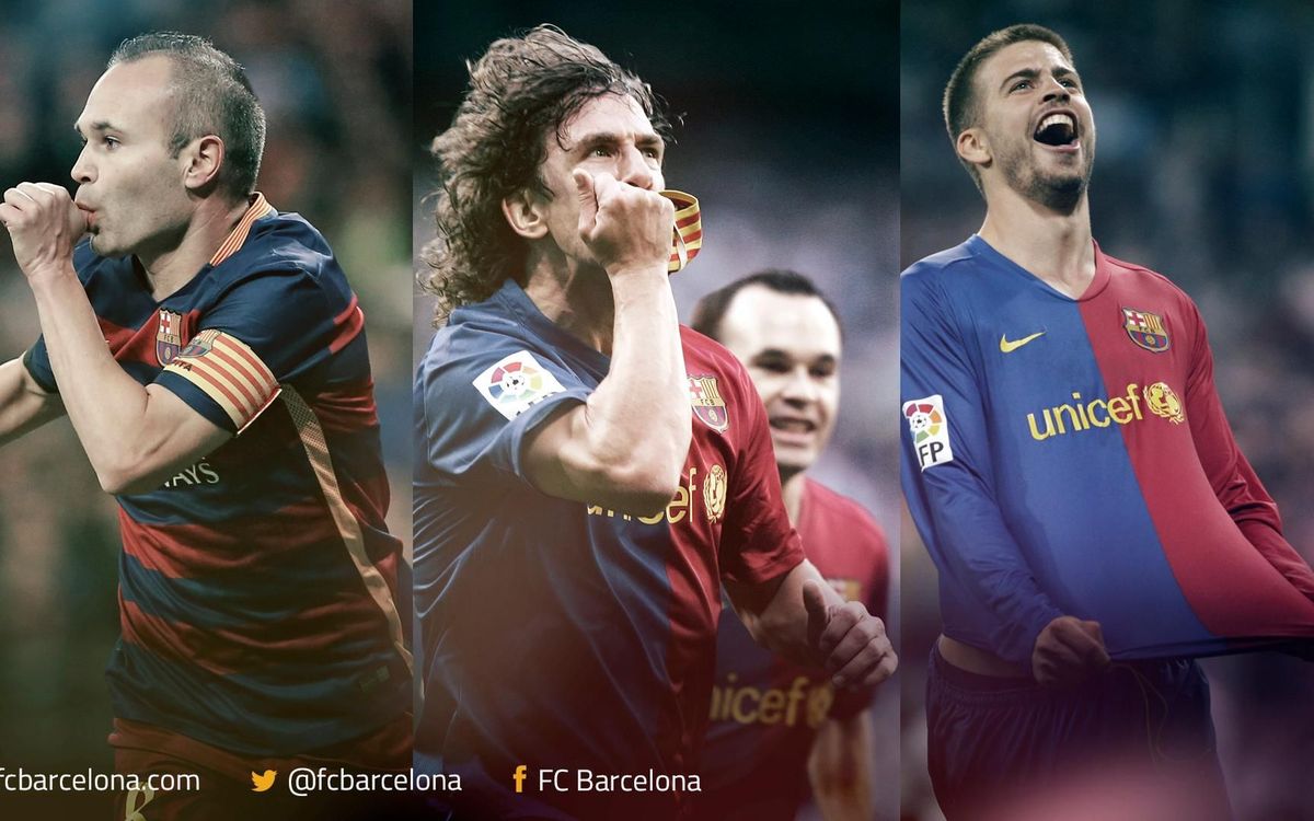 Famous FC Barcelona celebrations at the Santiago Bernabéu