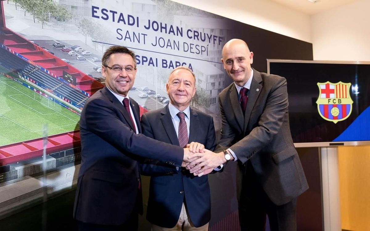 El Barça presenta el proyecto constructivo del Estadio Johan Cruyff con el Ayuntamiento de Sant Joan Despí