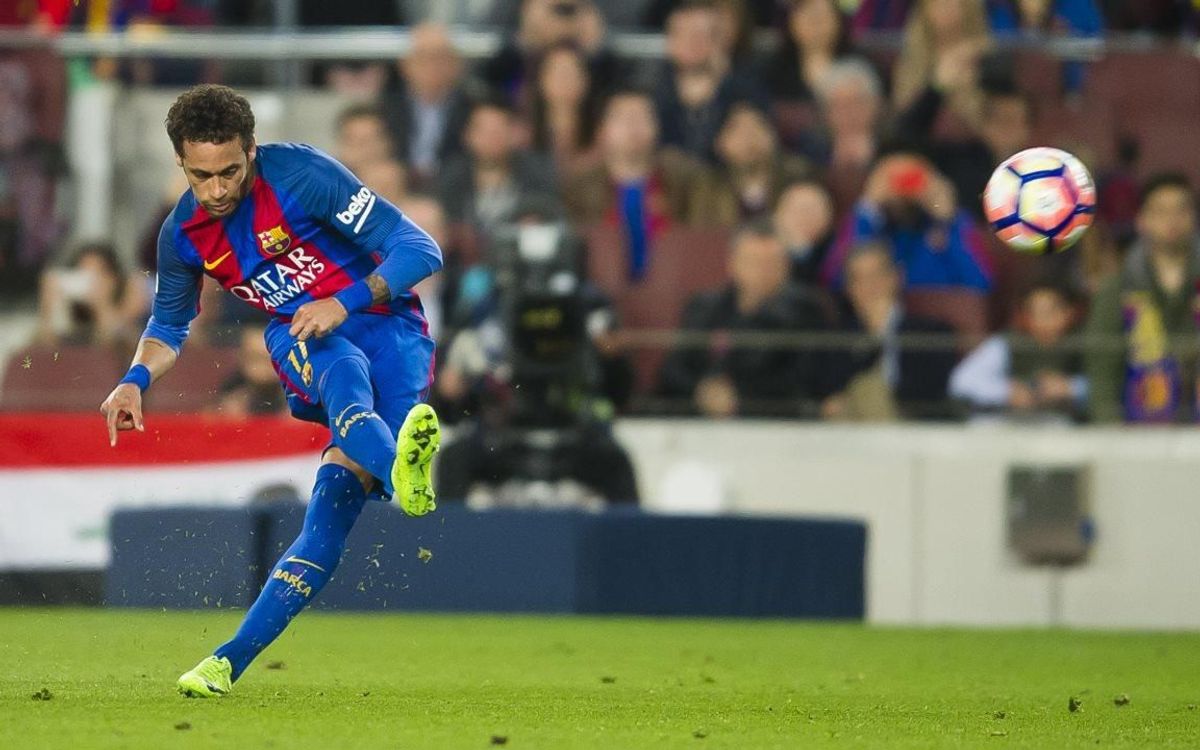 El seguimiento de Neymar Jr en el partido contra el Valencia