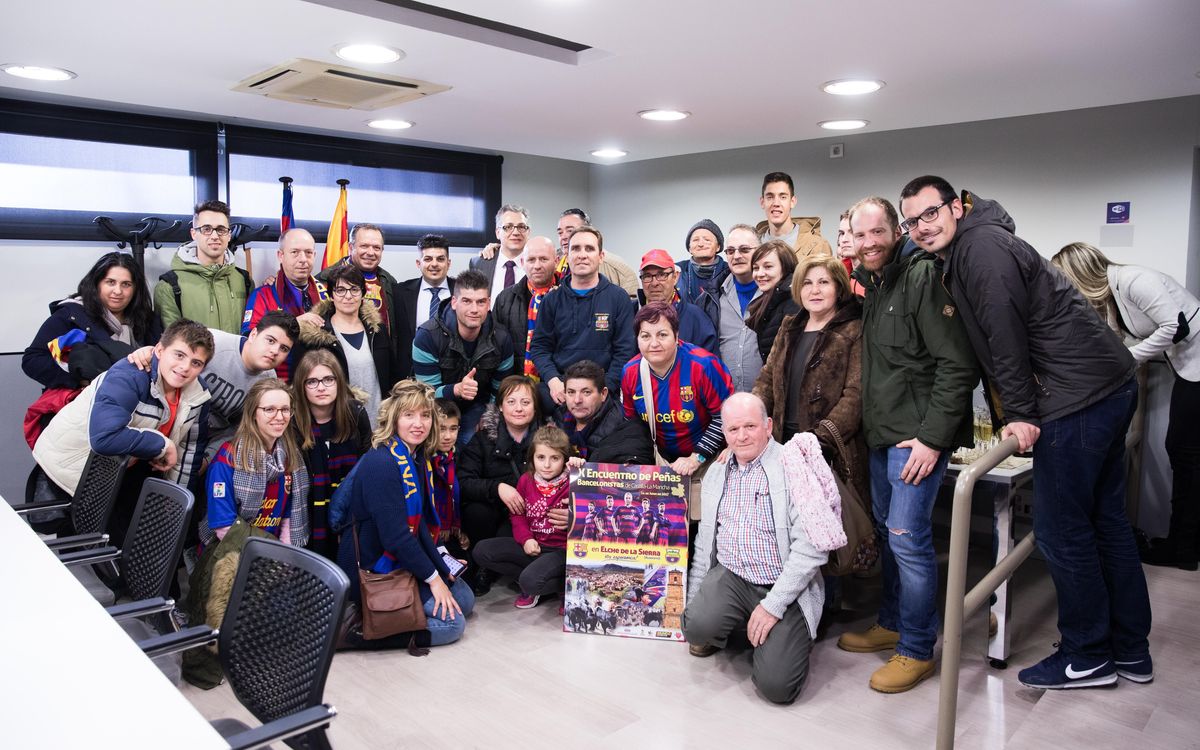 Actos de peñas antes del Barça-Celta